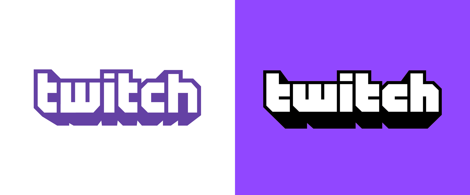 Twitch logo before and after